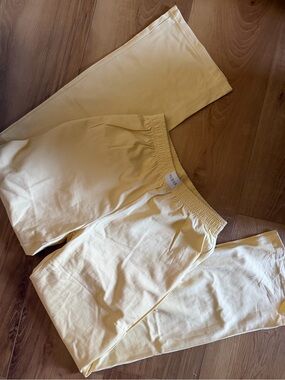 Parke Yellow Cotton pants